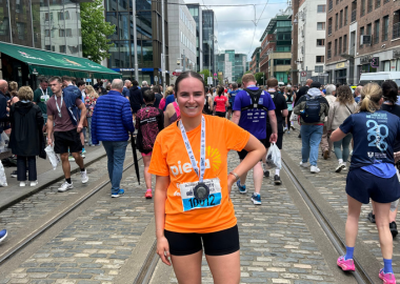 Thank you so much to Holly Byrne for raising €2,312 for Pieta by running the Dublin City Half Marathon! Thank you for your generosity!